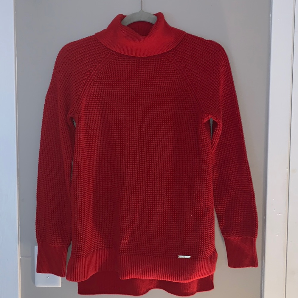 Michael Kors knit red turtleneck sweater